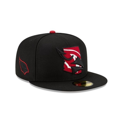 Arizona Cardinals Gorra | New Era NFL State Logo Reflect 59fifty Fitted Cap Mexico - Negros